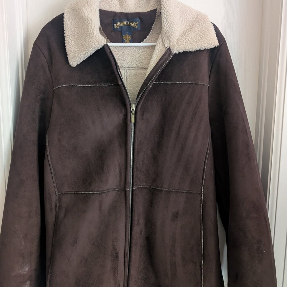 Men's Silver Lake Suede Wool Jacket-size L
